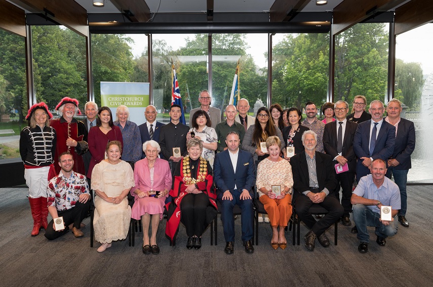 Group photo of Civic Award recipients