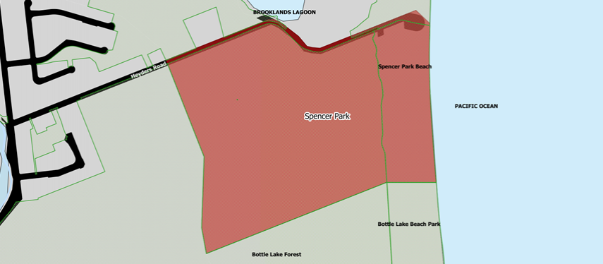 Spencer Park alcohol ban area map