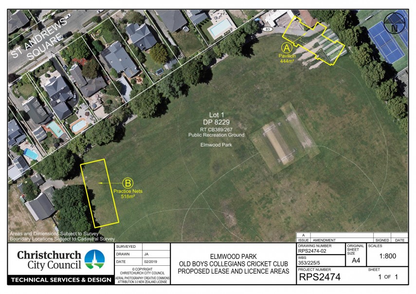 Proposed lease and licence areas