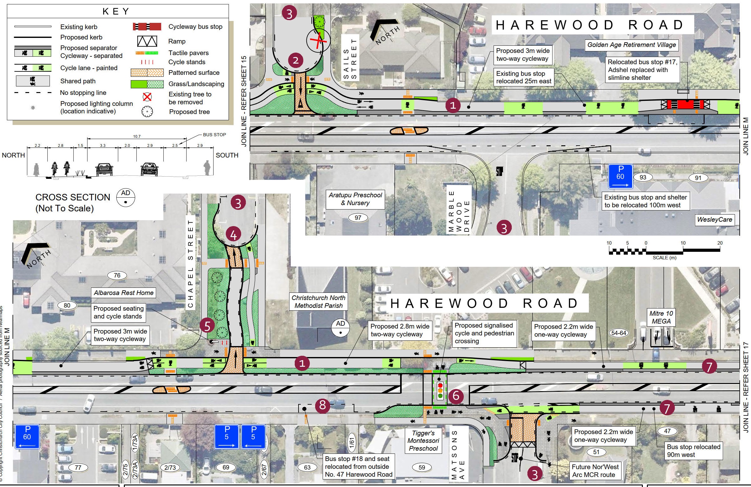 Plan 16 - Harewood Road (Sails Street to Mitre 10 MEGA)