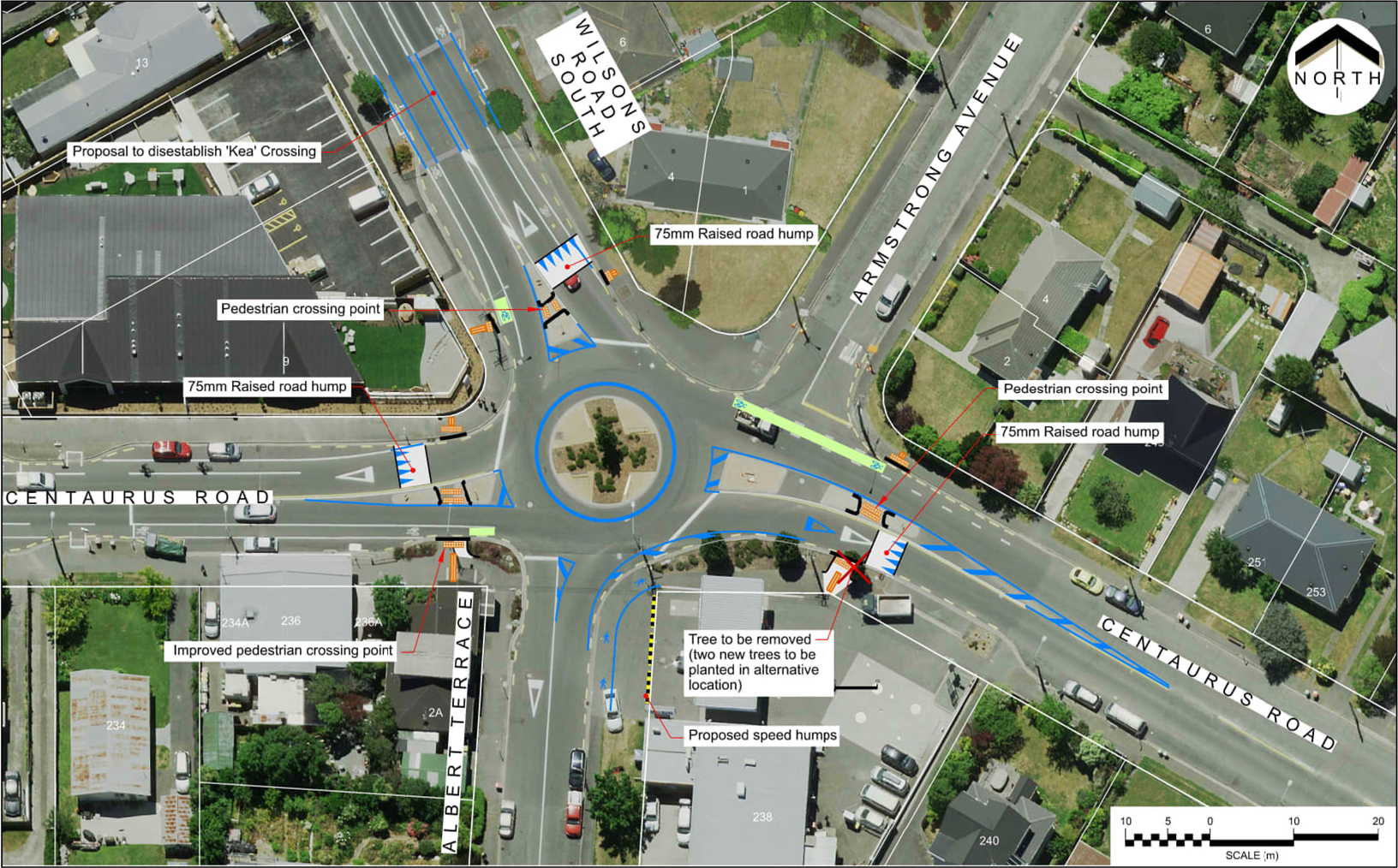 Centaurus Road roundabout plan