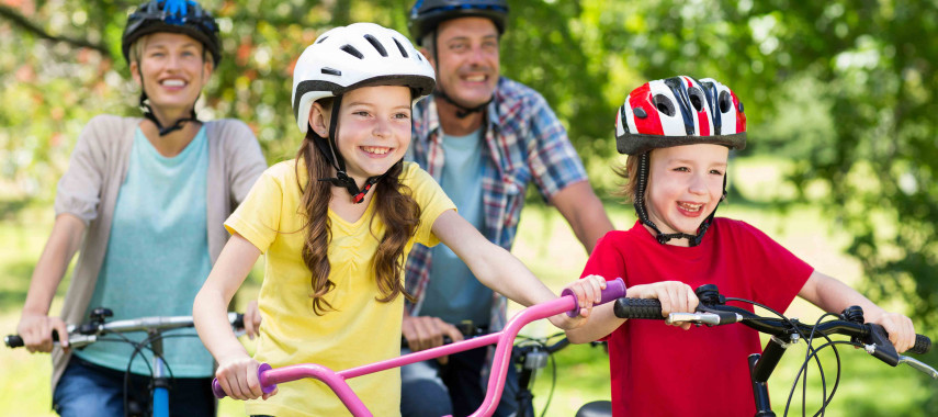 Family biking