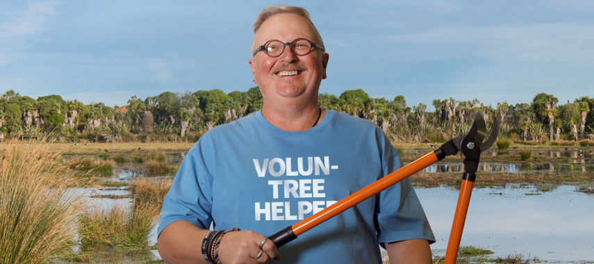 Travis Wetland volunteer Steve