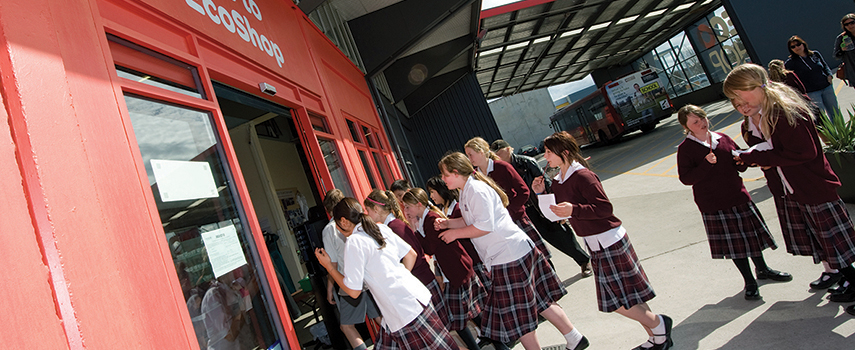 Group of school kids
