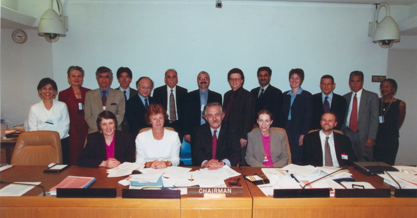 United Nations Group of Governmental Experts on Disarmament and Non Proliferation Education 2002. Dr Kate Dewes front left